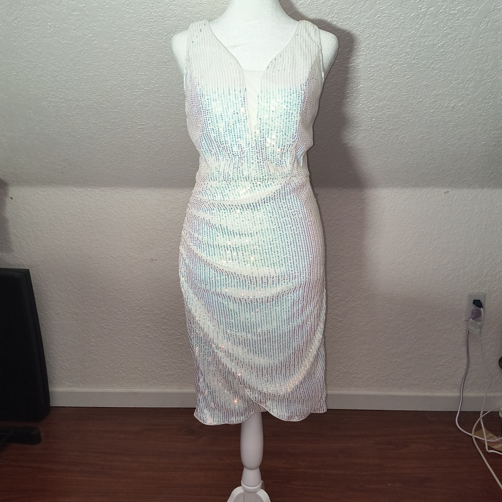 White Sequin Dress